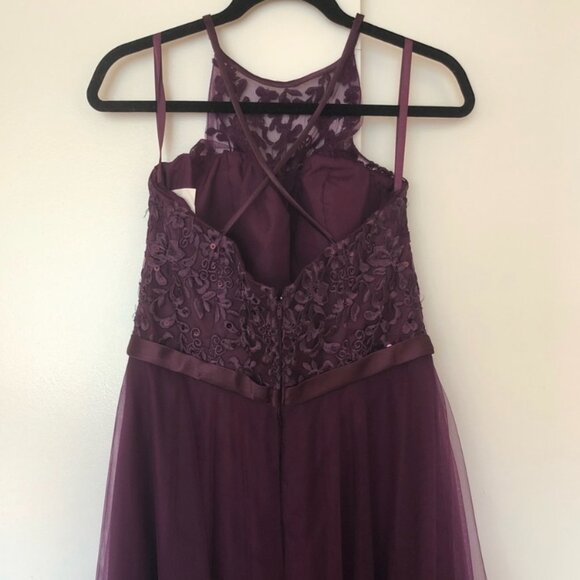 Morilee by Madeline Gardner Eggplant Gown size 14 - Picture 4 of 9